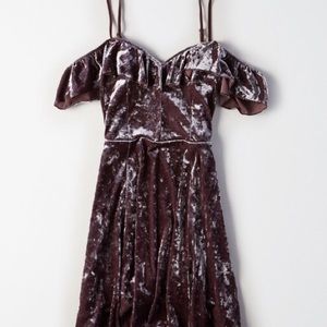 Crushed velvet dress